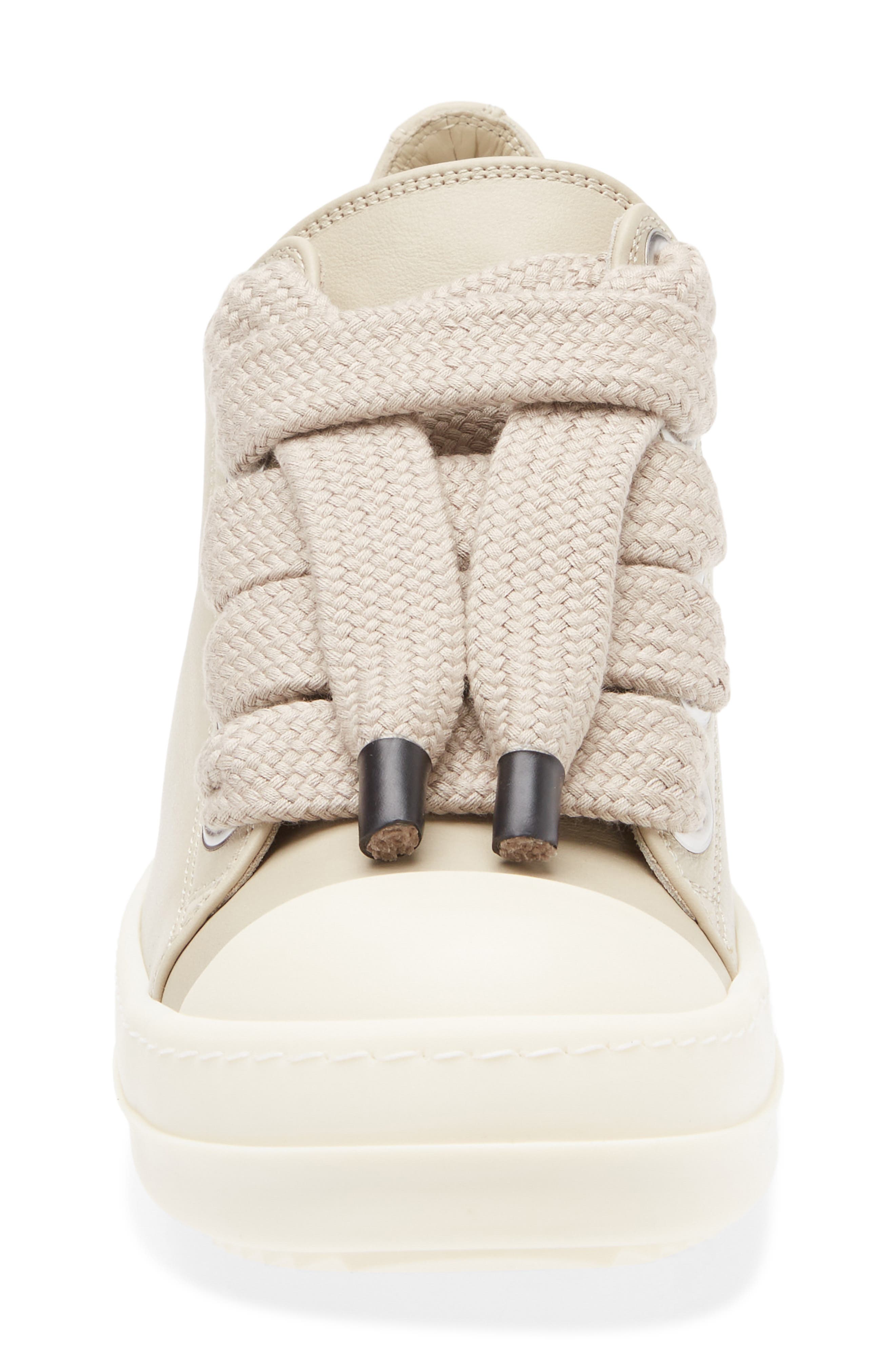 Rick Owens Jumbo Lace Low Top Sneaker, Alternate, color, Sand/ Milk/ Milk