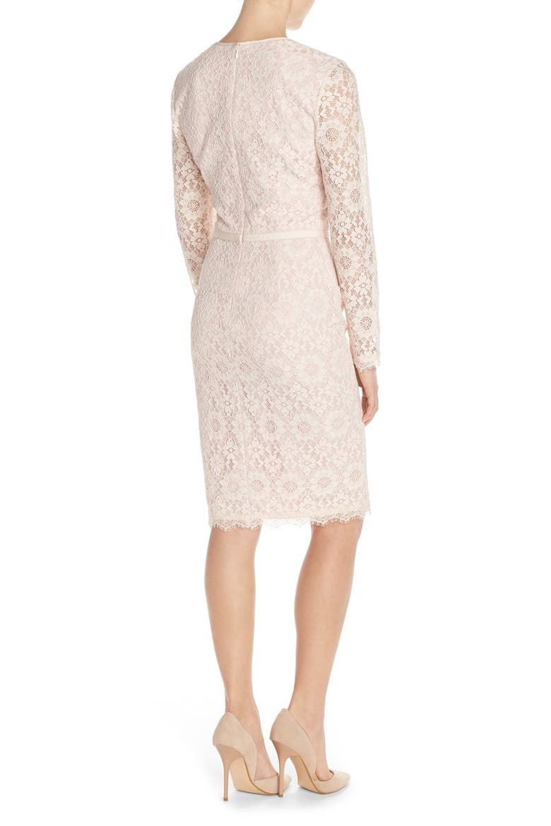 Lace Sheath Dress, Alternate, color, BLUSH