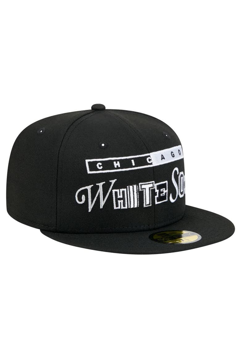 Men's New Era Black Chicago White Sox Ransom 59FIFTY Fitted Hat, Alternate, color, Black