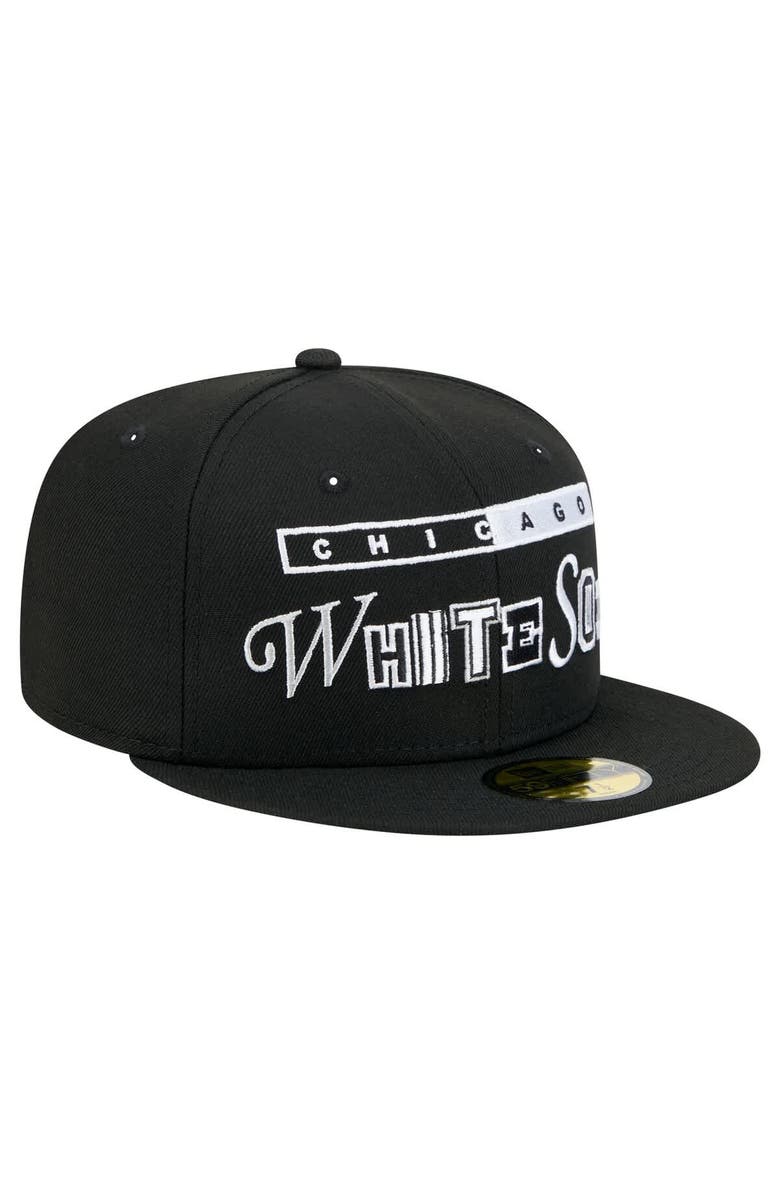 New Era Men's New Era Black Chicago White Sox Ransom 59FIFTY Fitted Hat, Alternate, color, Black