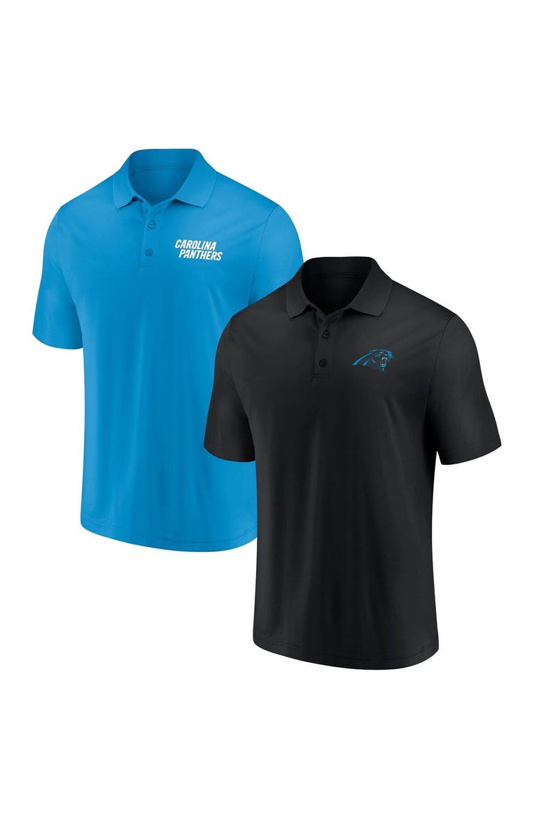 FANATICS Men's Fanatics Branded Black/Blue Carolina Panthers Dueling Two-Pack Polo Set, Main, color, 