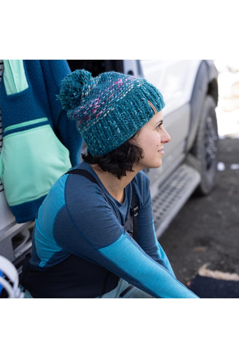 Firefly Pom Winter Hat, Alternate, color, Blue Bird