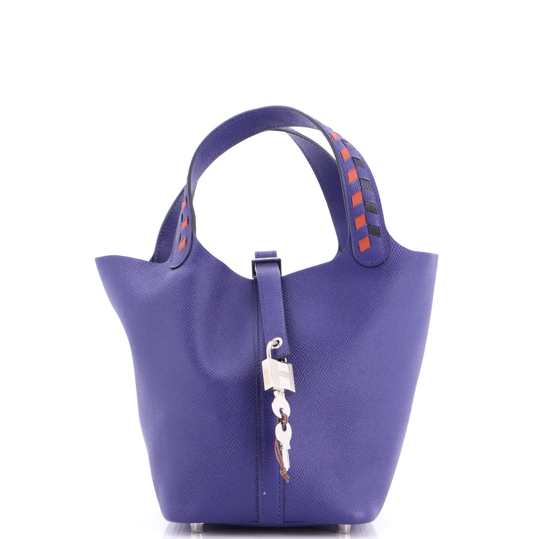 Picotin Lock Bag Tressage Epsom PM, Main, color, Blue