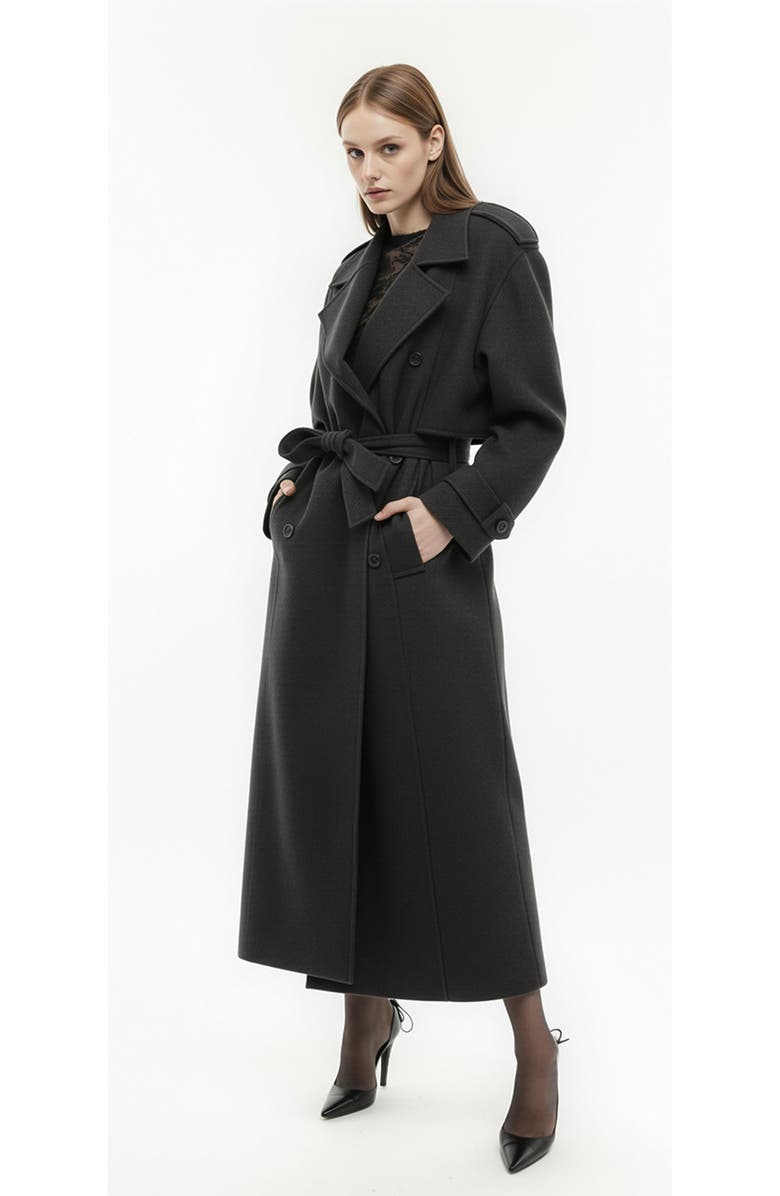 Mother of All Brooklyn Long Trench Coat, Main, color, Grey