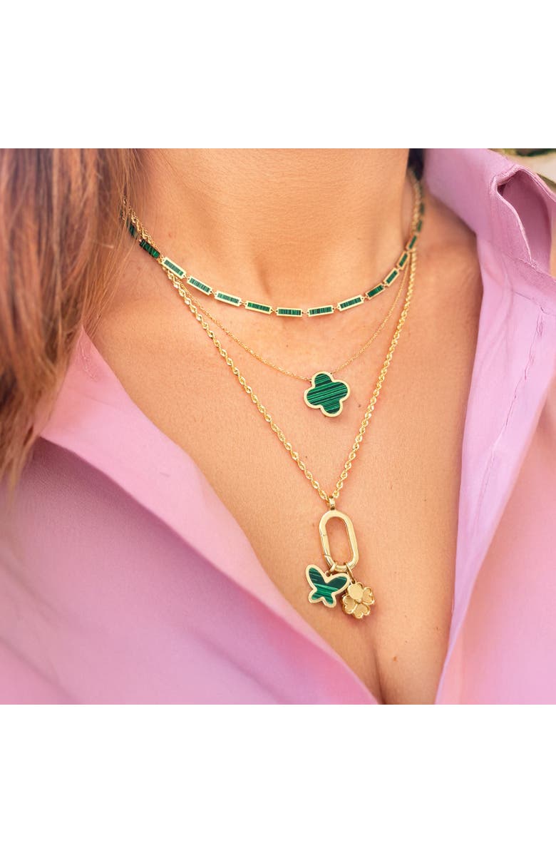 The Lovery Fine Jewelry Gold Four Leaf Clover Charm, Alternate, color, Yellow Gold