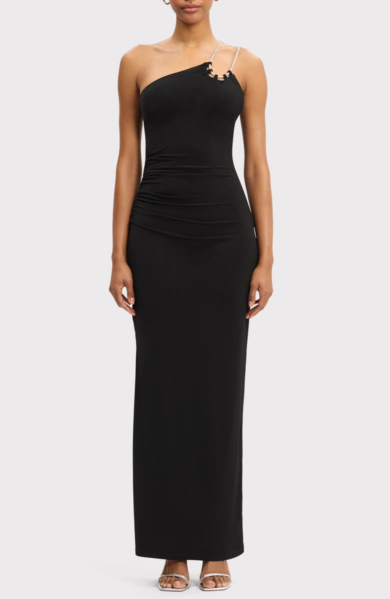 Herve Leger The Genevieve Gown, Main, color, Black