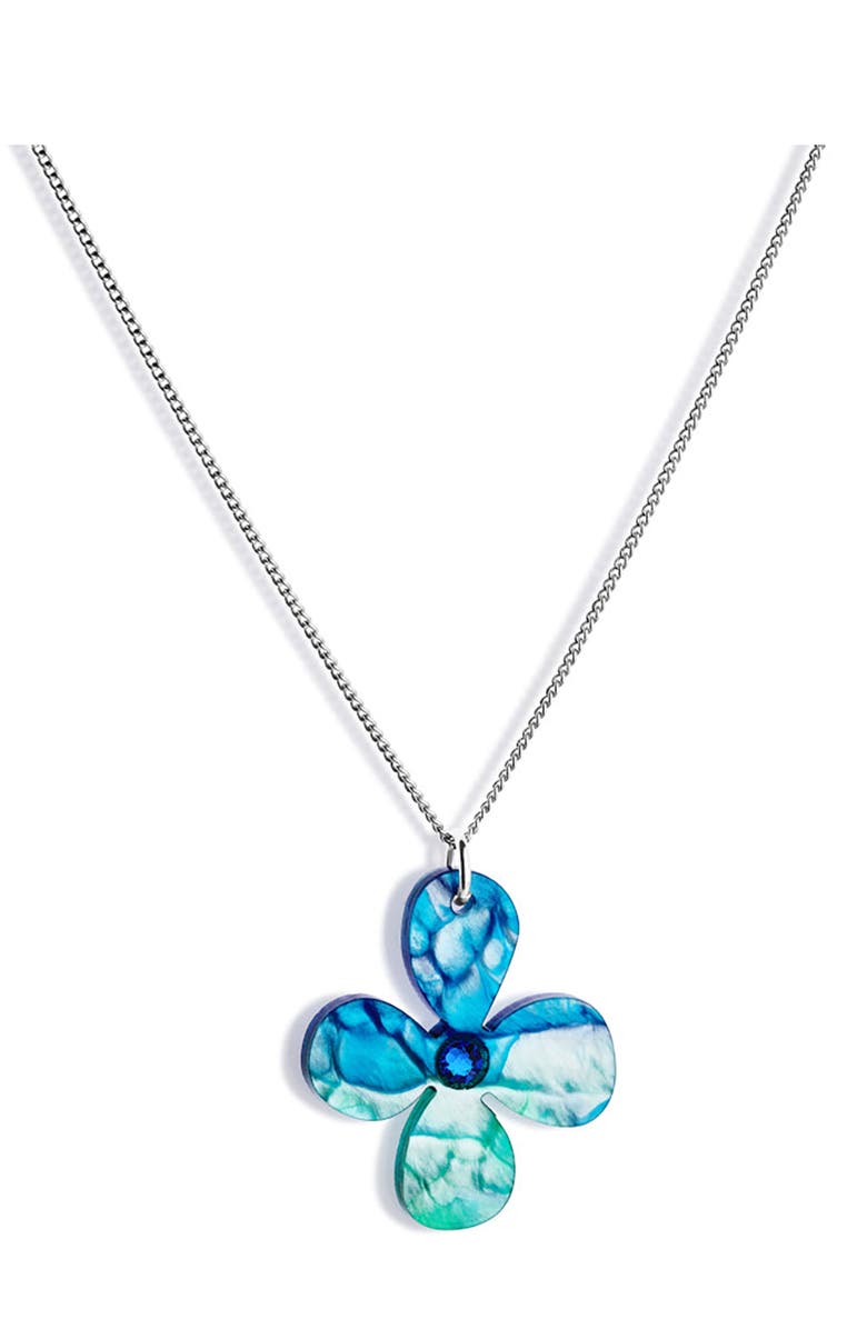 Toolally Daisy Pendant Necklace - Blue Lava, Main, color, Blue Lava