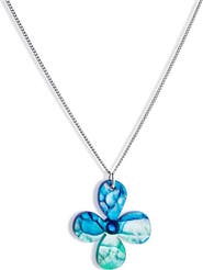 Toolally Daisy Pendant Necklace - Blue Lava