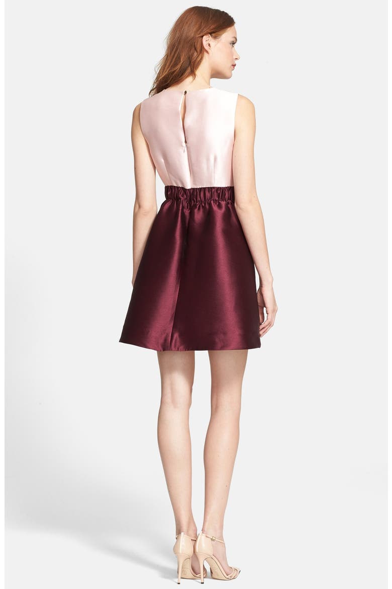 'swift' a-line dress, Alternate, color, BLUSH/ CHIANTI