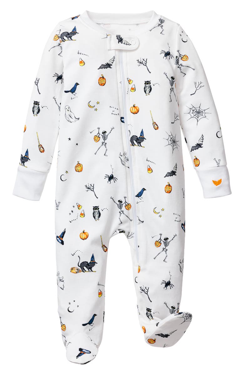 Petite Plume Cotton Footie, Main, color, 