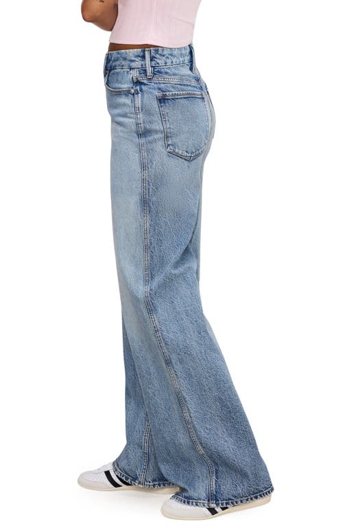 GOOD AMERICAN GOOD AMERICAN GOOD SKATE HIGH WAIST WIDE LEG JEANS