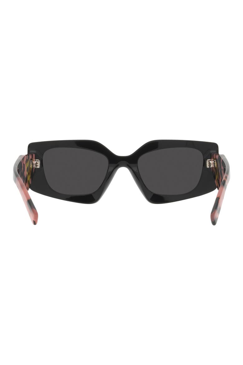 51mm Rectangular Sunglasses, Alternate, color, BLACK