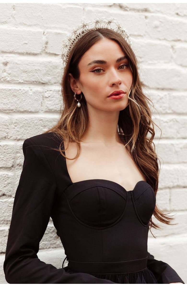 Untamed Petals Braxton Hoop, Alternate, color, Silver