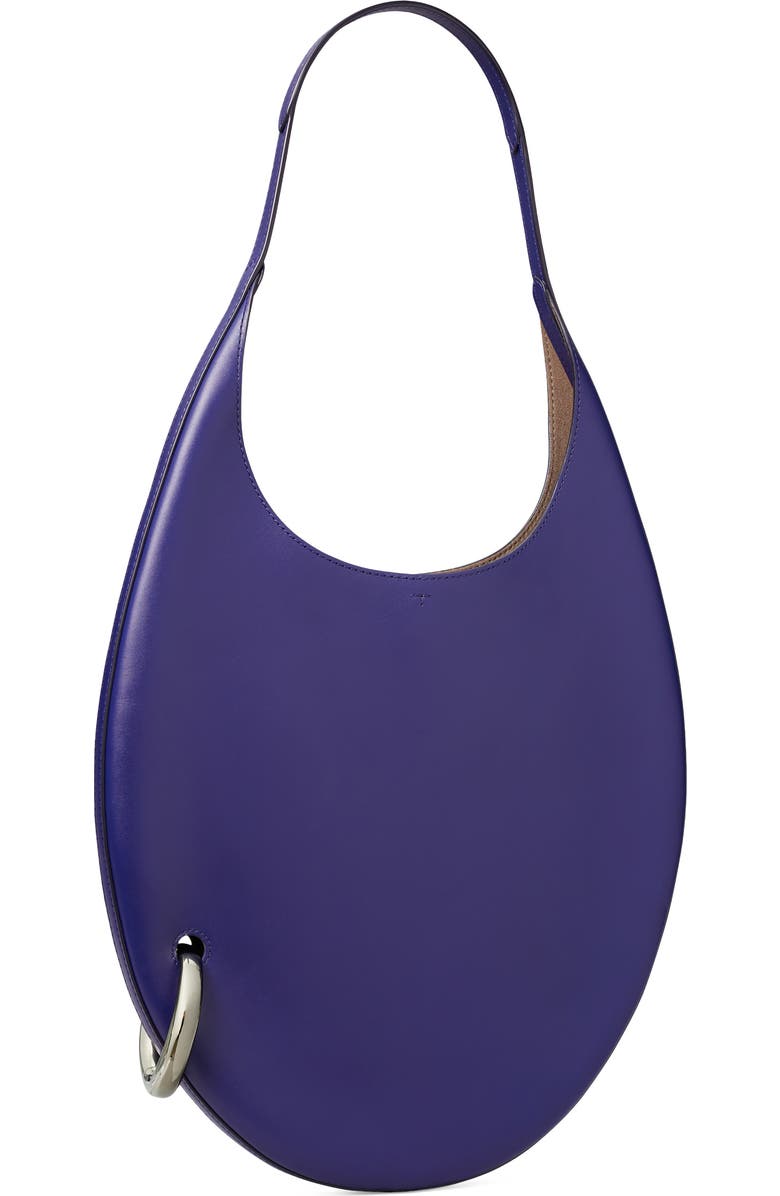 Tory Burch Pierced Leather Bag, Alternate, color, Ballpoint Blue