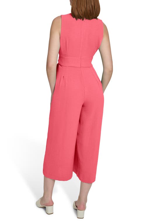 Calvin Klein V-neck Sleeveless Crop Wide Leg Jumpsuit