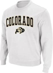 COLOSSEUM Men's Colosseum White Colorado Buffaloes Arch & Logo Crew Neck Sweatshirt