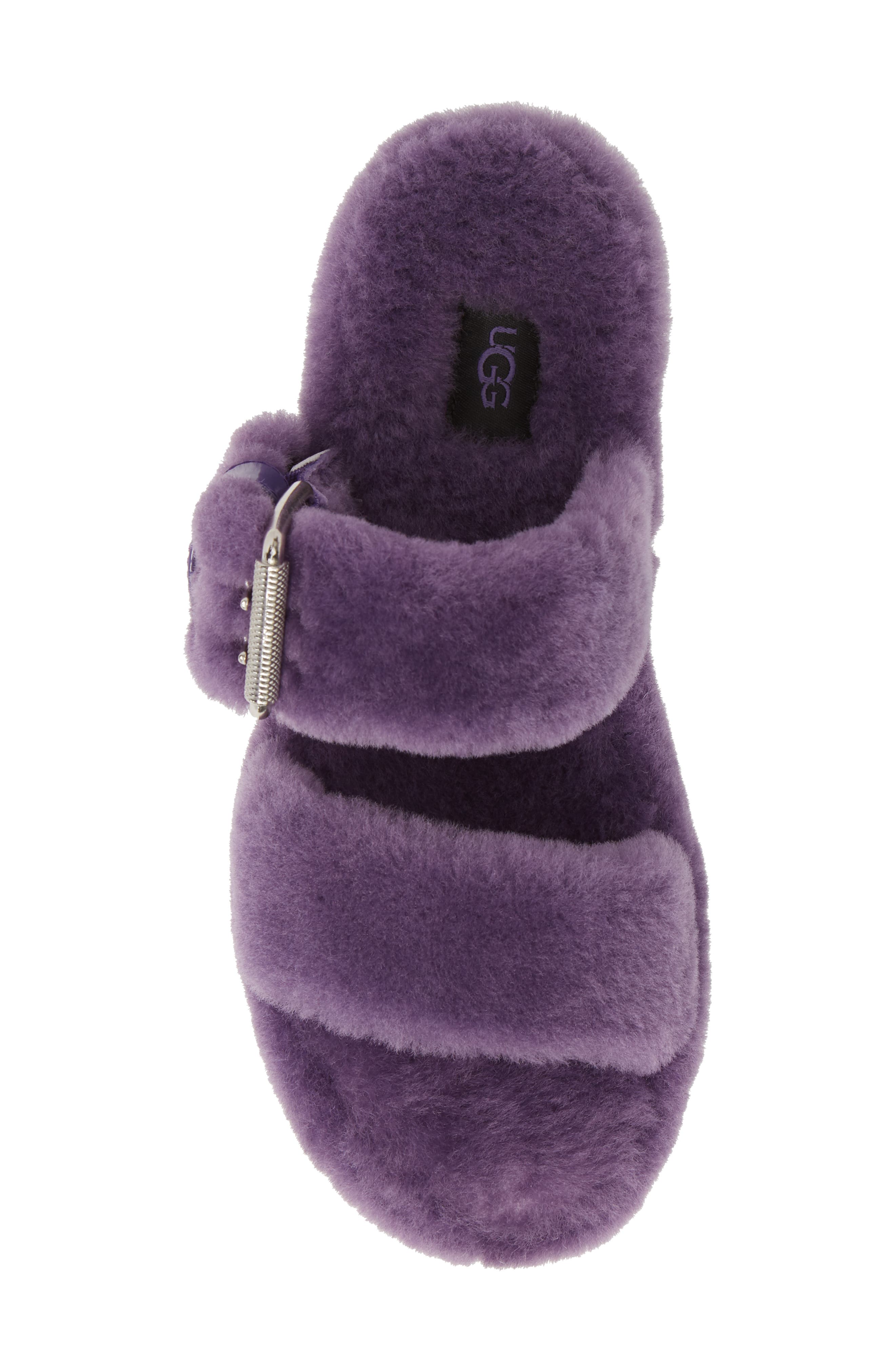UGG<sup>®</sup> Fuzz Yeah Genuine Shearling Slide, Alternate, color, 