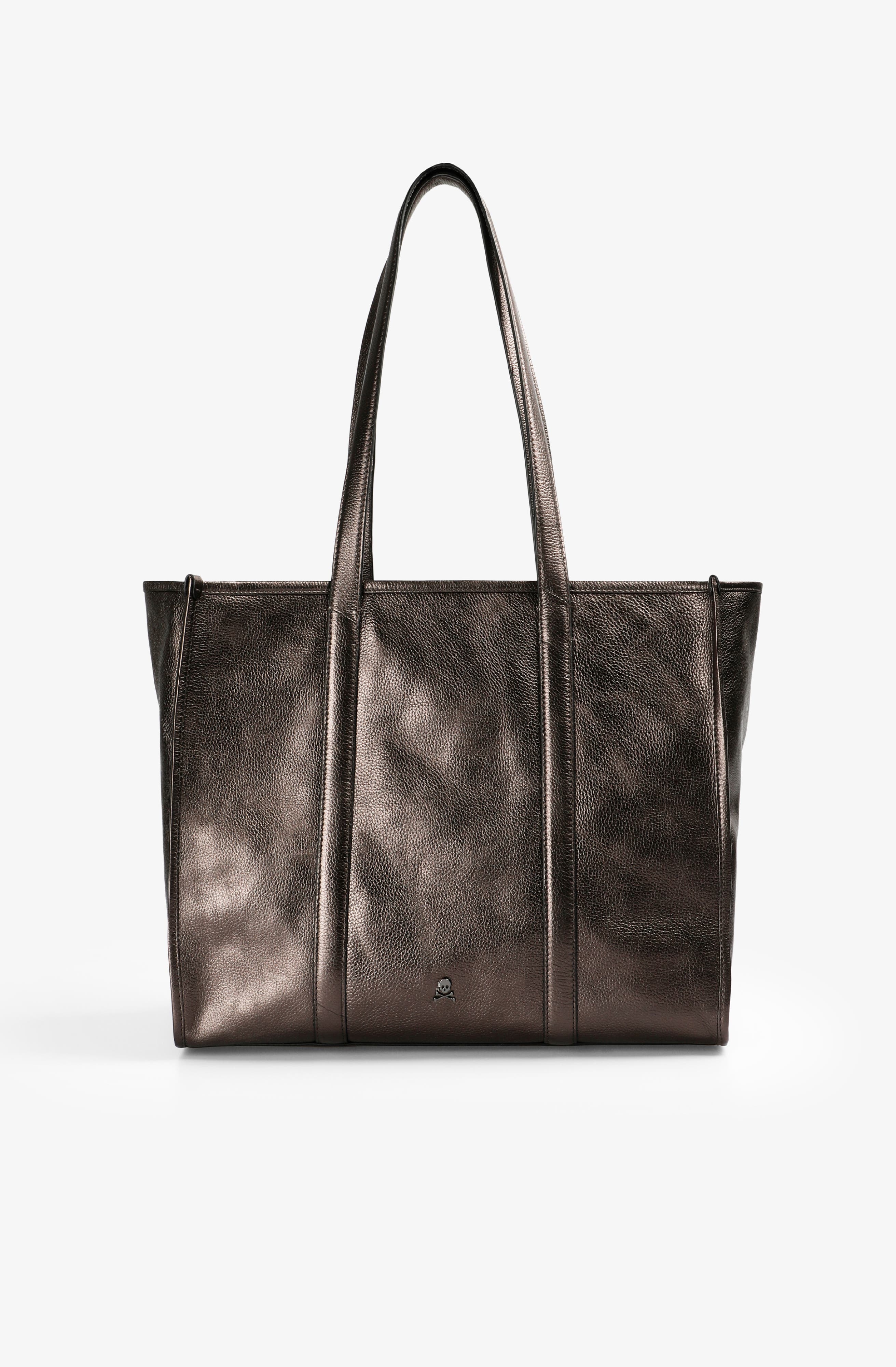 Scalpers Shoppermetallic Bag, Main, color, Bronze