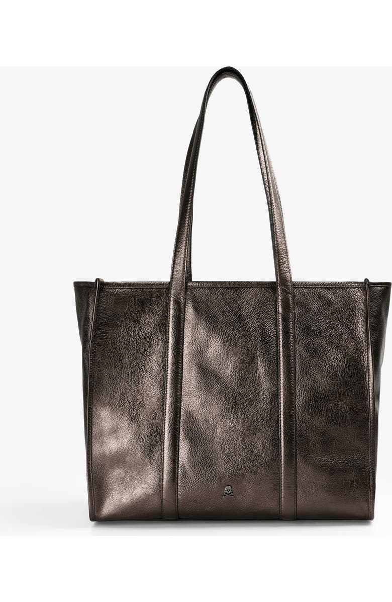 Scalpers Shoppermetallic Bag, Main, color, Bronze