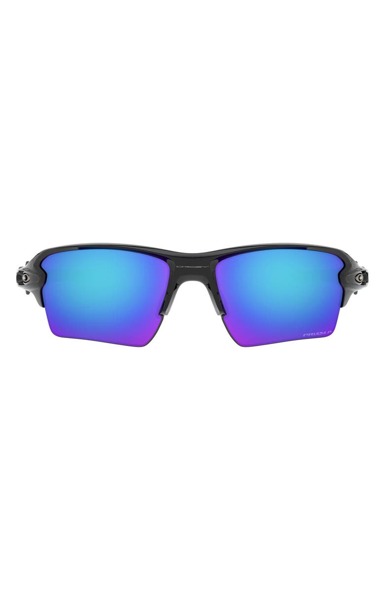 Oakley Flak<sup>®</sup> 2.0 XL 59mm Prizm<sup>™</sup> Polarized Wrap Sunglasses, Main, color, Black/Prizm Sapphire Iridium