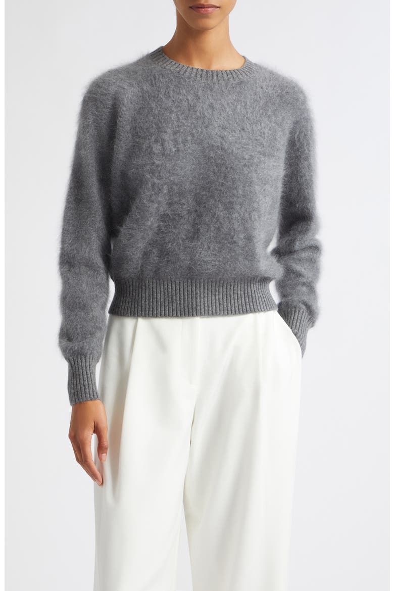 Talullah Cashmere Crewneck Sweater, Main, color, STEEL MELANGE