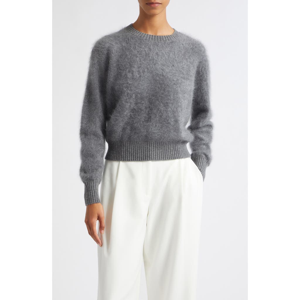 Toccin Talullah Cashmere Crewneck Sweater In Gray