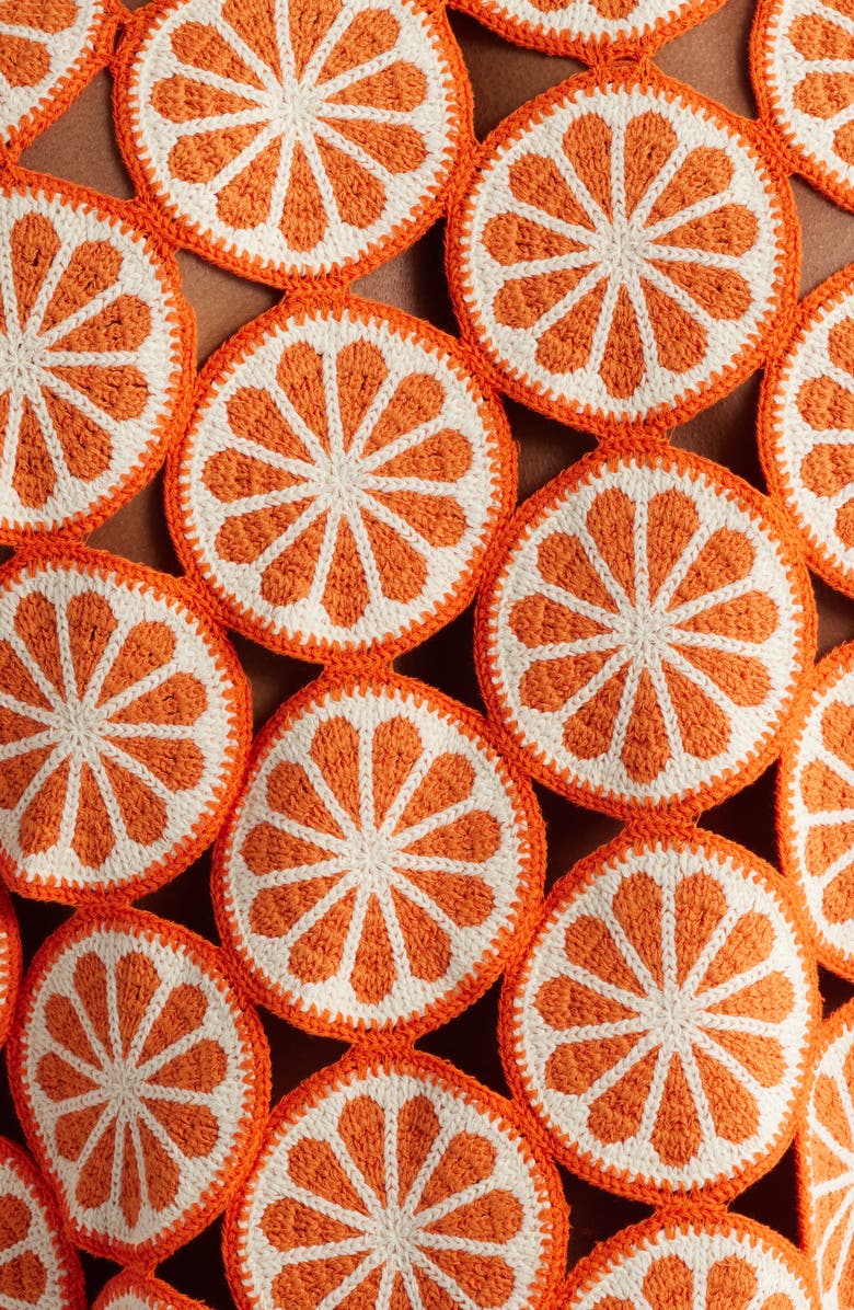 MAVRANS Orange Crochet Sweater, Alternate, color,