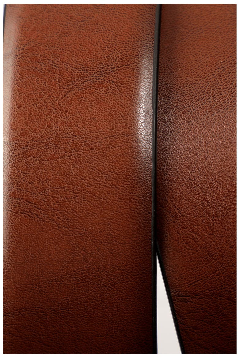 Burnished Reversible Leather Belt, Alternate, color, BROWN TO BLACK