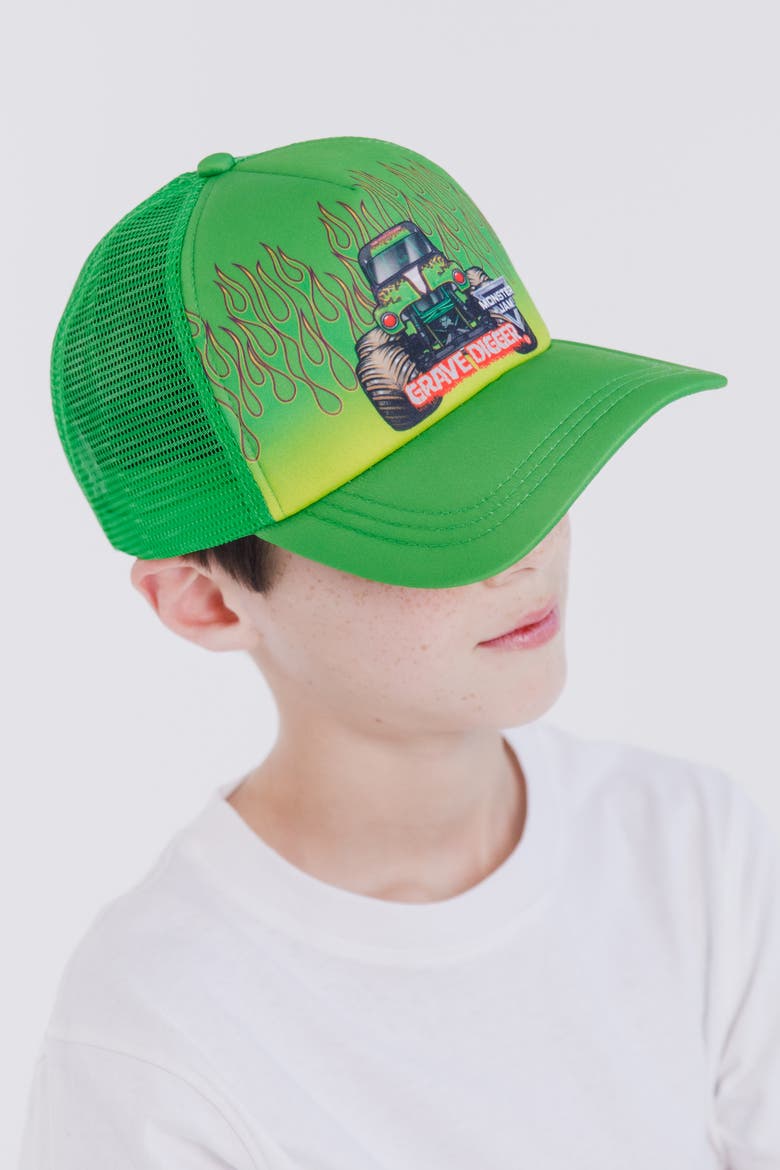 Grave Digger Strapback Baseball Cap, Alternate, color, Grave Digger Green