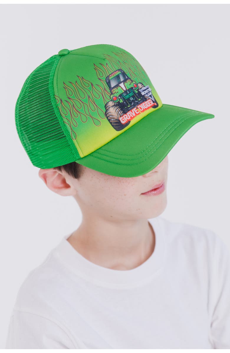 Monster Jam Grave Digger Strapback Baseball Cap, Alternate, color, Grave Digger Green