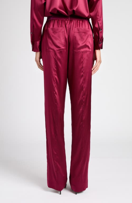 Tom Ford Stretch Silk Satin Pajama Pants In Pink