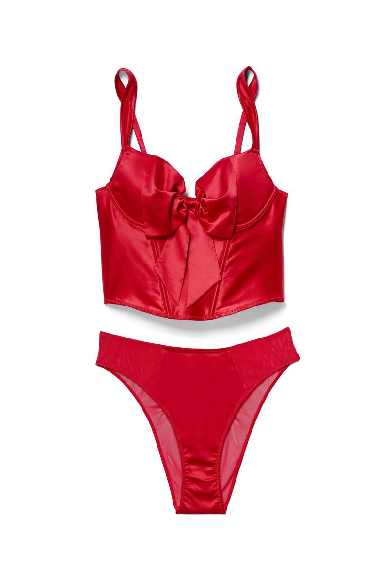 Adore Me Arianna Contour Bustier, Alternate, color, Dark Red