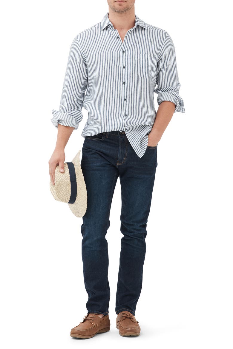 Sutton Stretch Straight Leg Jeans, Alternate, color, DARK BLUE