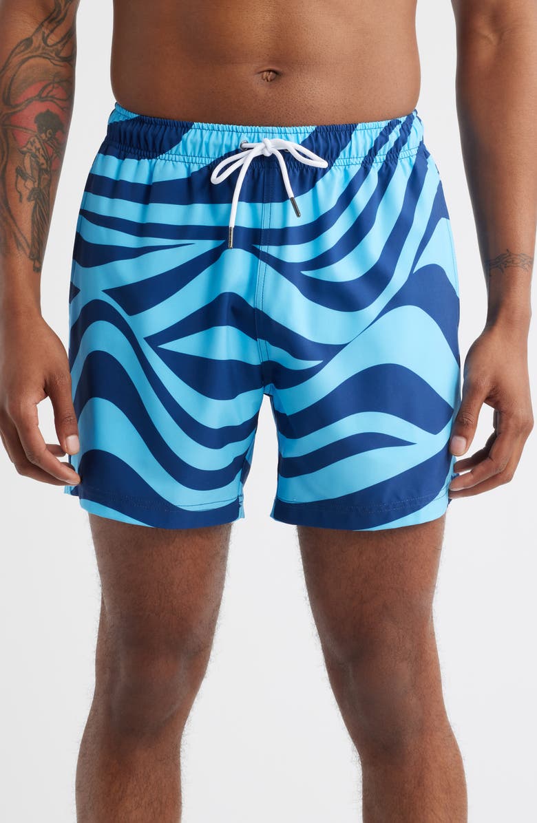 MAVRANS Wave Waterproof Swim Trunks, Main, color, Blue
