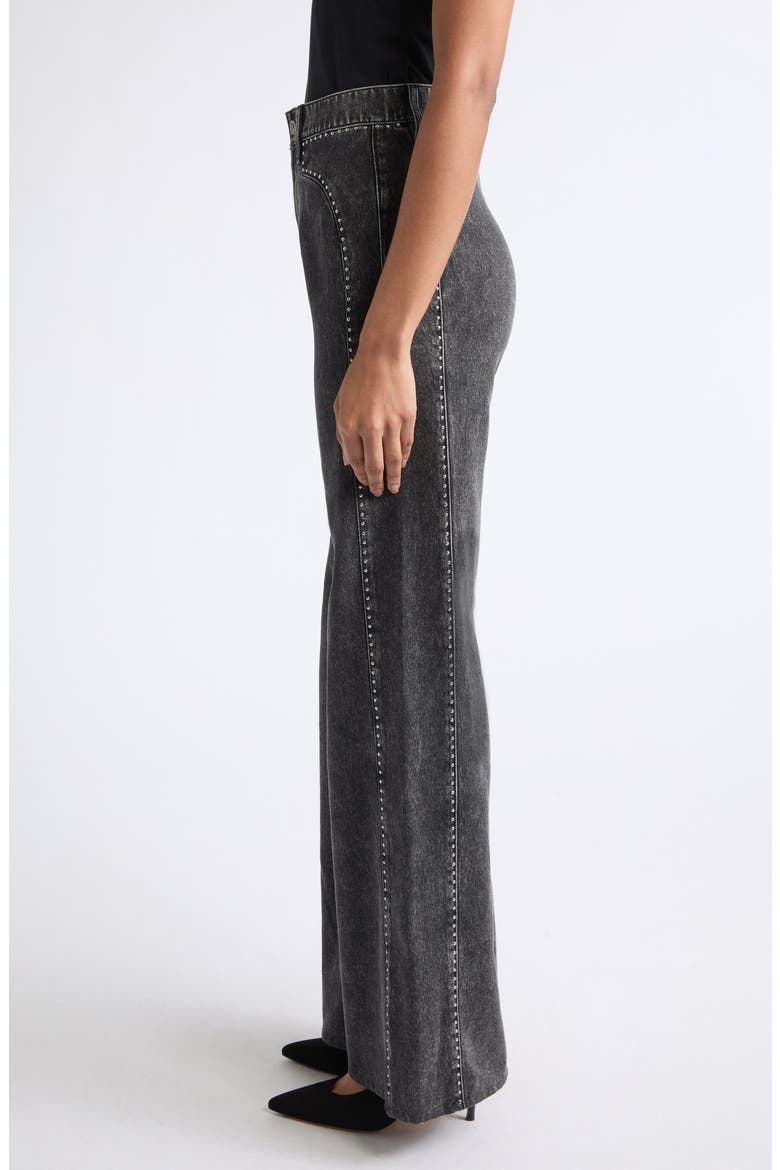 Grant Studded High Waist Wide Leg Jeans, Alternate, color, TORNADO