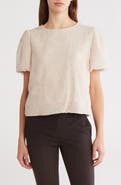 Adrianna Papell Textured Puff Sleeve Top