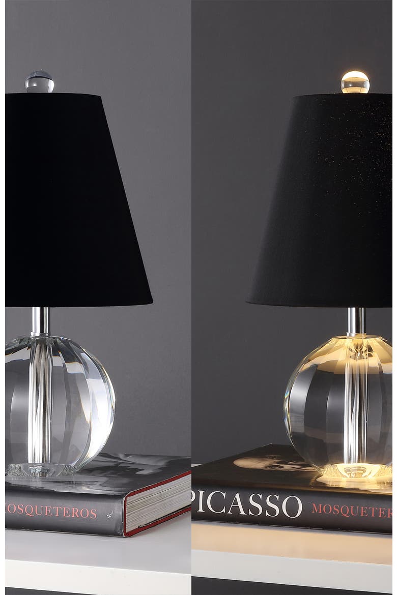 Goddard 16" Crystal Ball/Metal LED Table Lamp, Alternate, color, Clear/Black