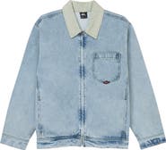 Quiksilver Surf Harrington Corduroy Collar Denim Jacket