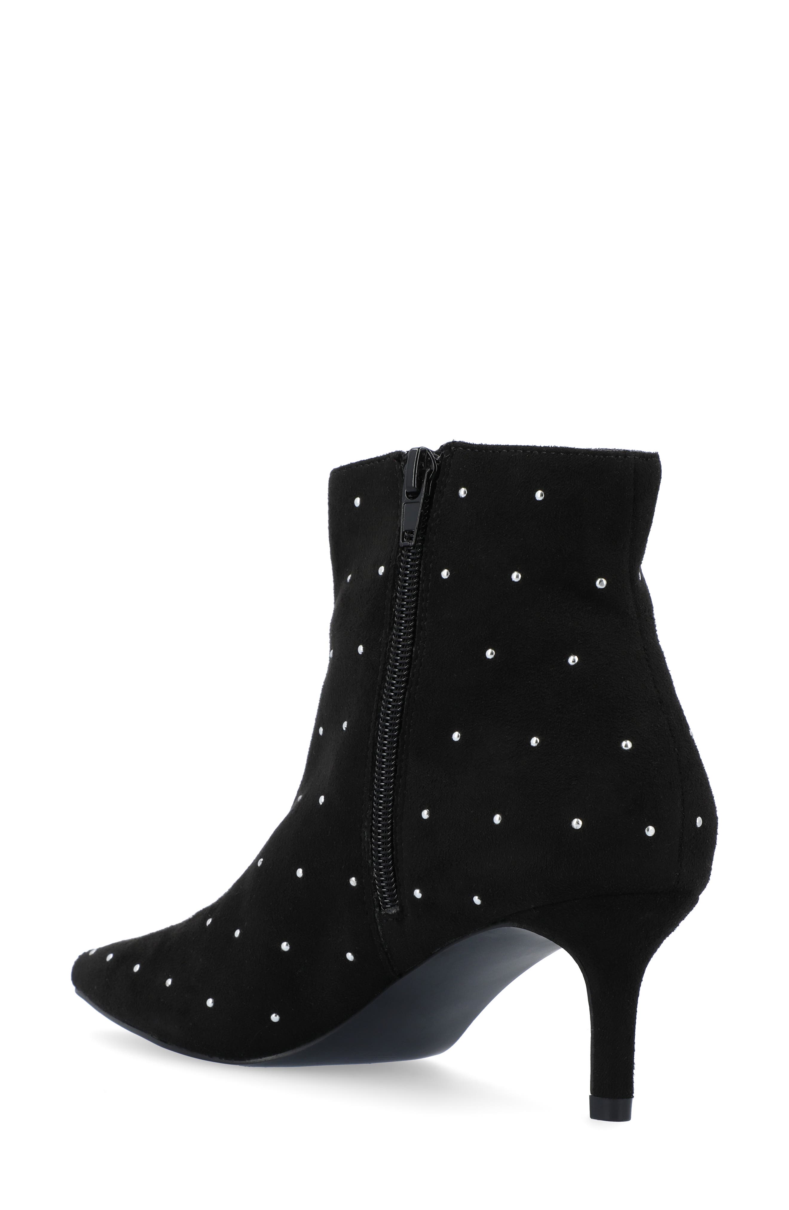 Journee Collection Rossia Kitten Heel Bootie, Alternate, color, Black