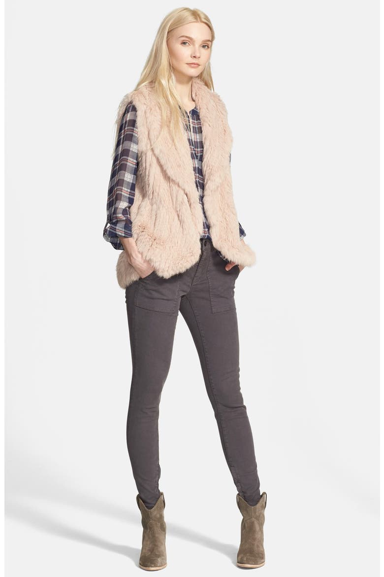 'Nura' Plaid Silk Blouse, Alternate, color, DARK NAVY/ VINTAGE ROSE