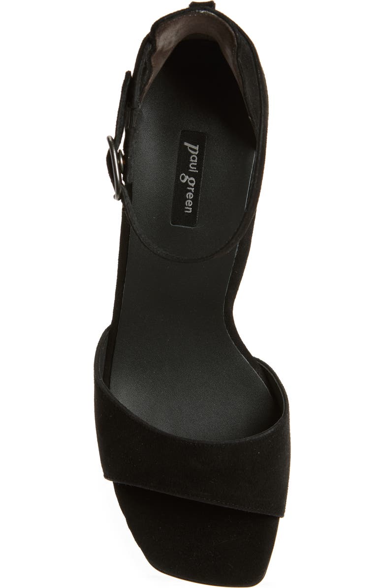 Paul Green Barbee Ankle Strap Sandal, Alternate, color, Black Suede