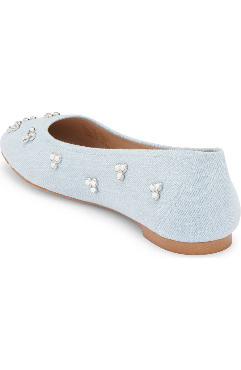 Stuart Weitzman Tammy Crystal Embellished Ballet Flat, Alternate, color, Light Blue