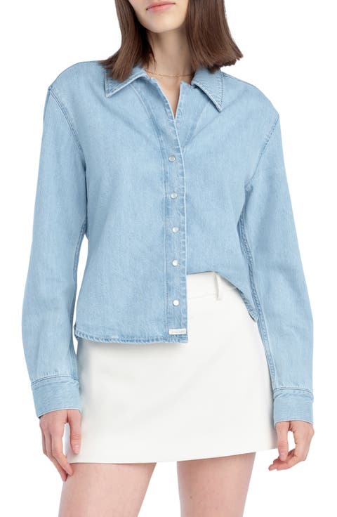 The Ace Denim Snap Front Top