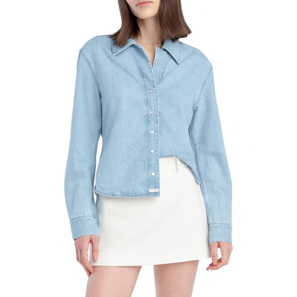 Favorite Daughter The Ace Denim Snap Front Top in Westwood at Nordstrom, Size X-Small
