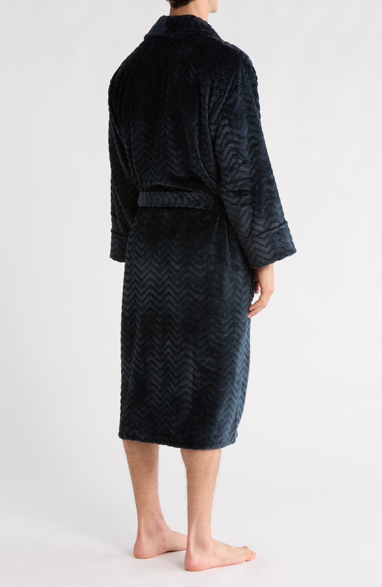 Daniel Buchler Herringbone Robe, Alternate, color, Black