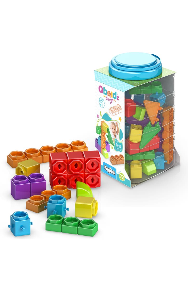 Engino Qboidz Baby My First Steps Large 72 Piece Brick Set, Main, color, Multicolored