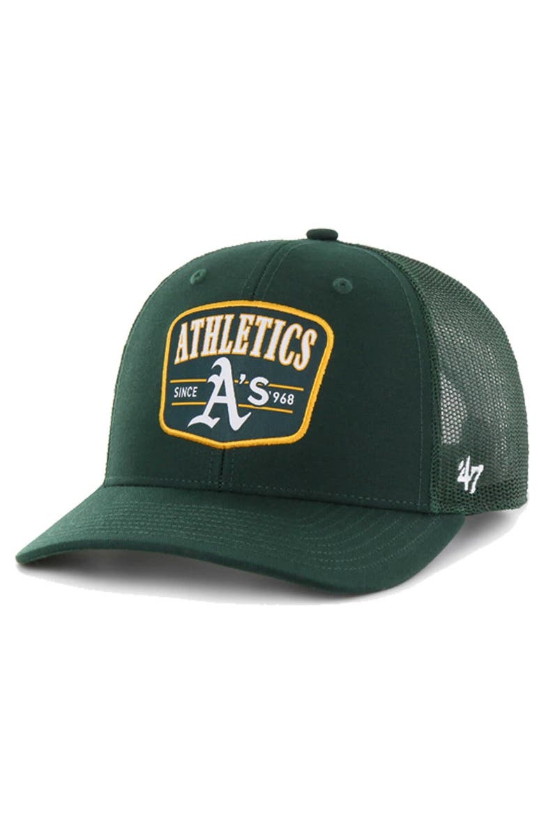'47 Men's '47 Green Oakland Athletics Squad Trucker Adjustable Hat, Main, color, Green