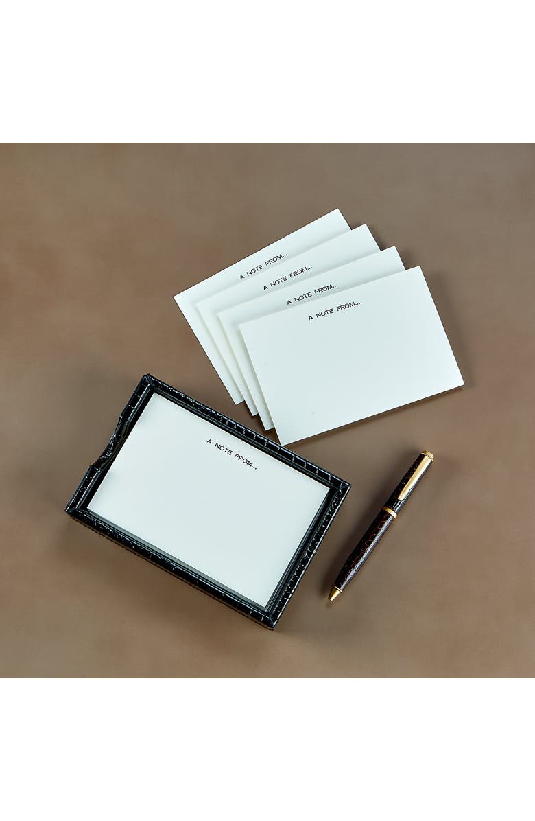 Graphic Image Classic Leather Memo Tray, Alternate, color, Black