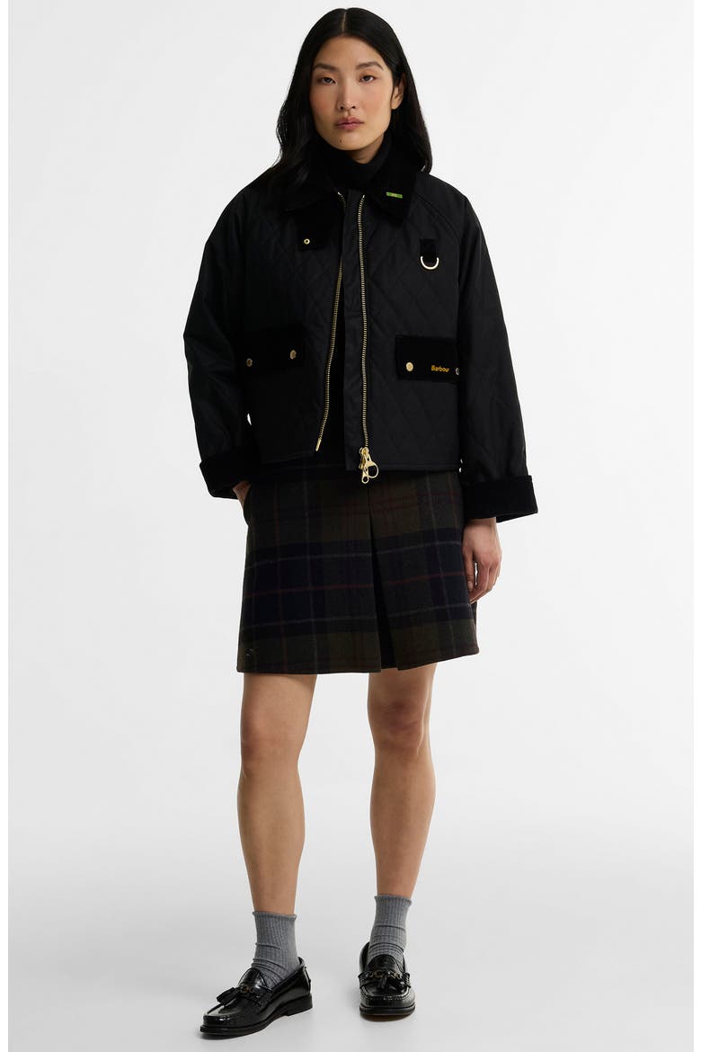 Icons Spey Quilted Waxed Cotton Jacket, Alternate, color, BLACK/ CLASSIC