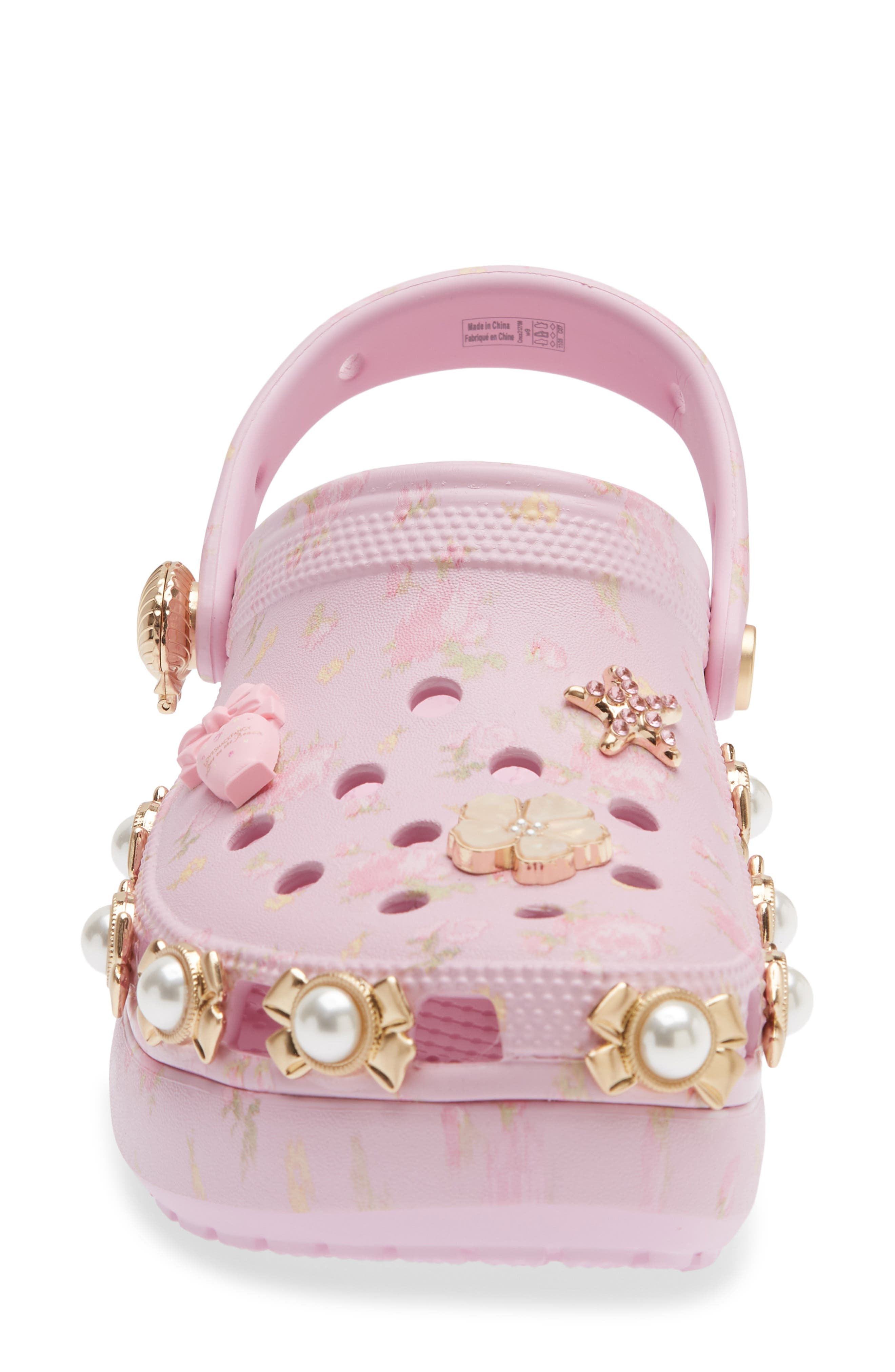 CROCS x LoveShackFancy Embellished Platform Clog, Alternate, color, Ballerina Pink